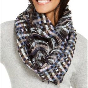 Echo 23 Basket Weave Loop Scarf Wrap Black